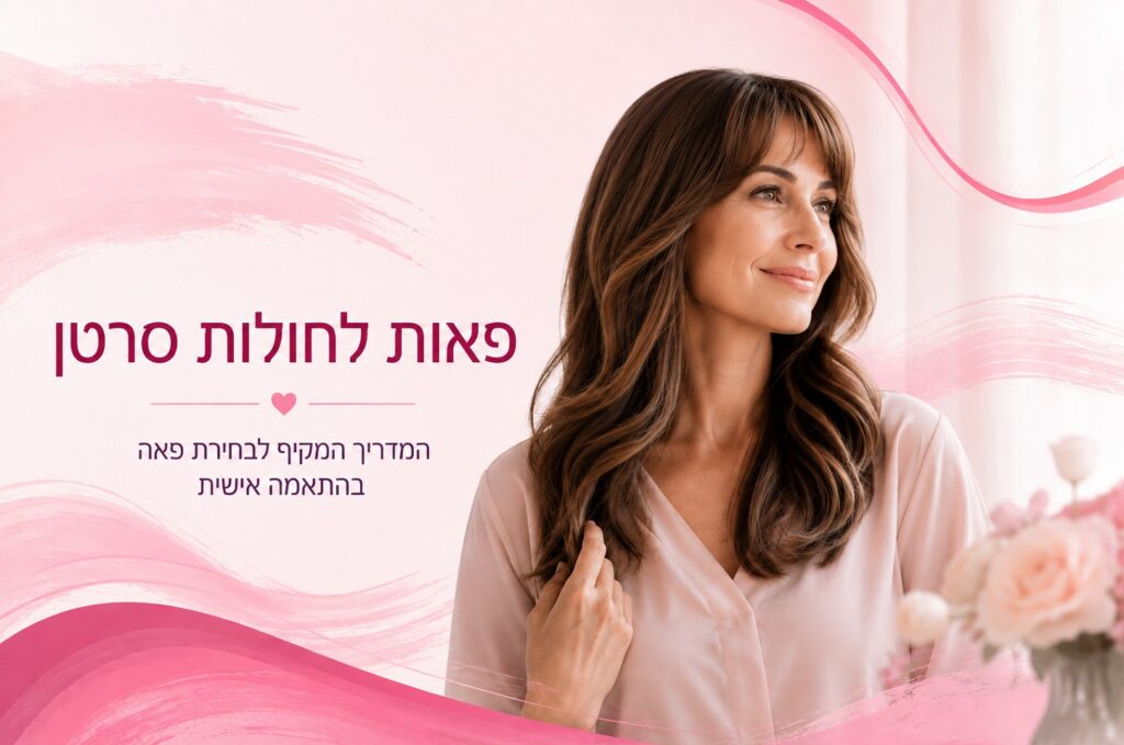 פאות לחולות סרטן - המדריך המקיף לבחירת פאה בהתאמה אישית של עמותת שערות בסערות